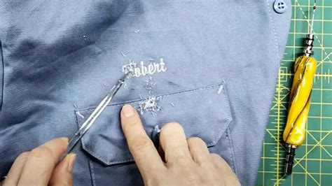 how to get embroidery off